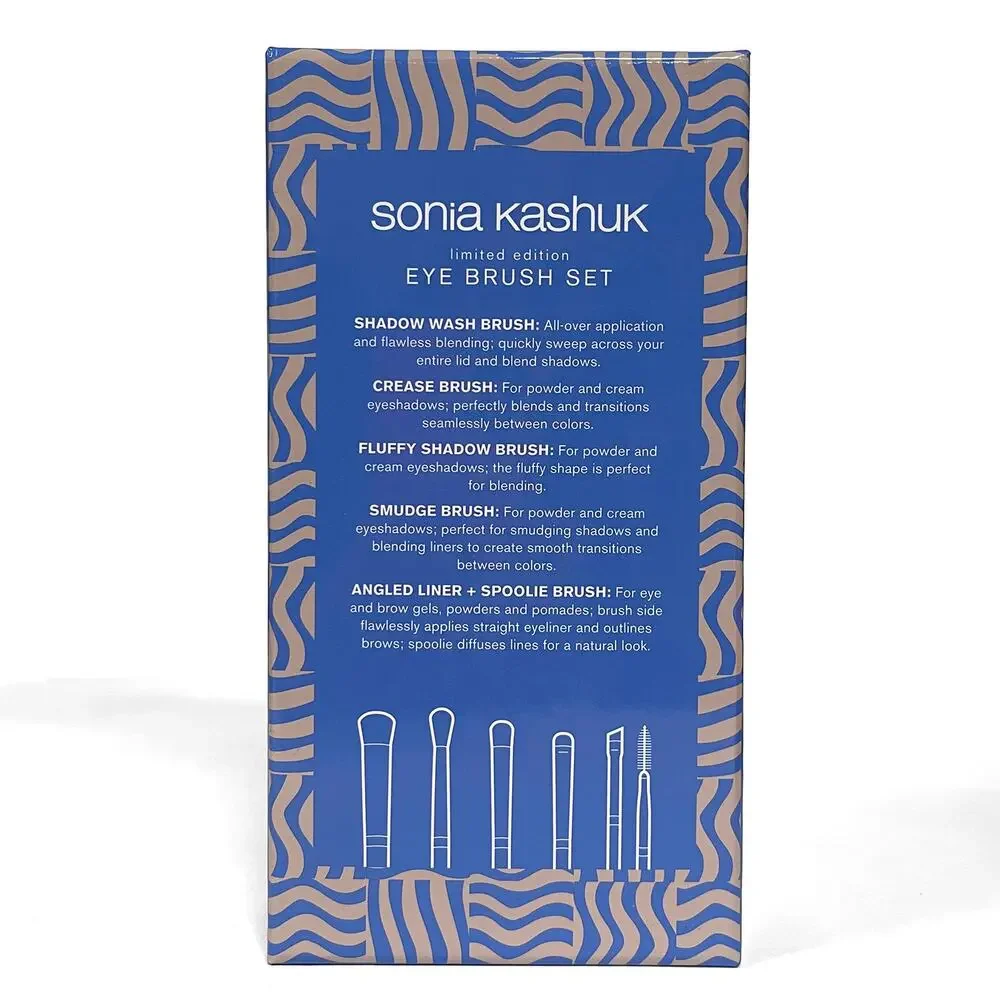 Sonia Kashuk Limited Edition Ribbed Eye Makeup Brush Set New $30 5-Pieces